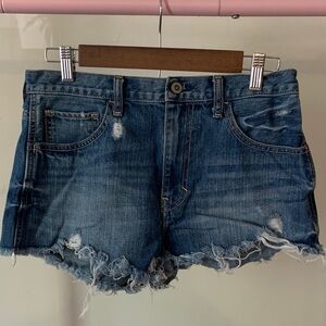 Hollister Blue Distressed Jean Shorts